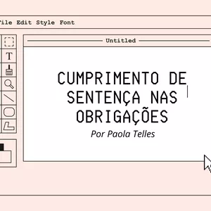 Imagem de capa para o Ebook CUMPRIMENTO DE SENTENÇA NAS OBRIGAÇÕES