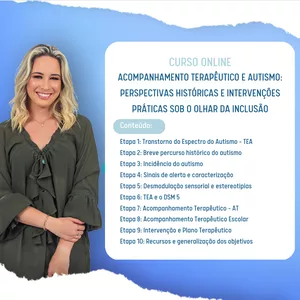 Imagem de capa para o Curso online ACOMPANHAMENTO TERAPÊUTICO E AUTISMO: PERSPECTIVAS HISTÓRICAS E INTERVENÇÕES PRÁTICAS SOB O OLHAR DA INCLUSÃO