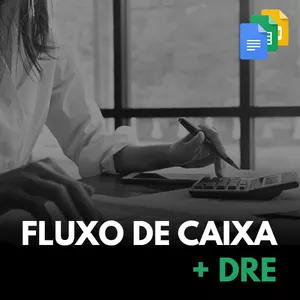 Imagem de capa para o Ebook Fluxo de Caixa Completo + DRE 2.0 ( Planilha )
