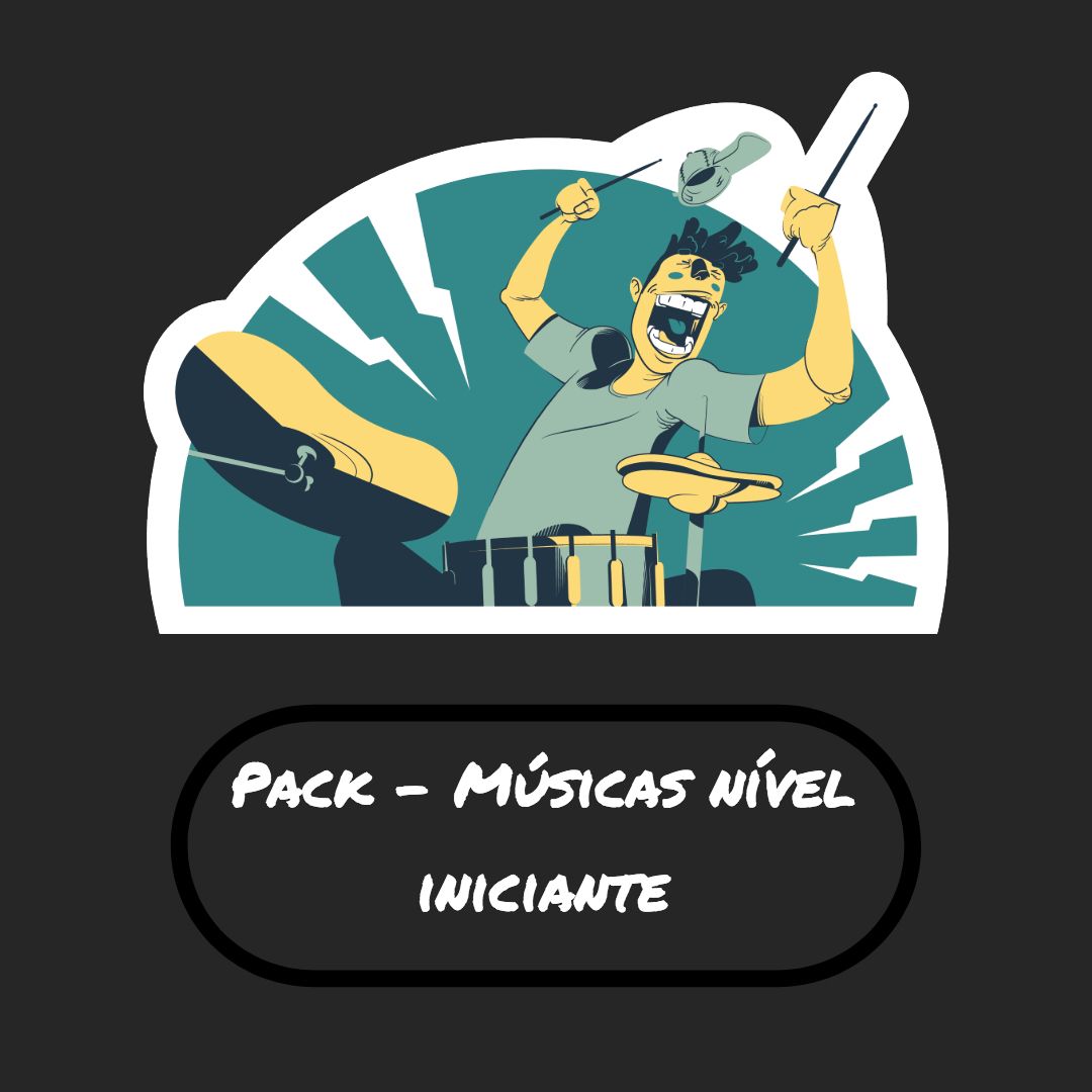 Imagem do curso Pack de músicas para iniciantes na bateria!