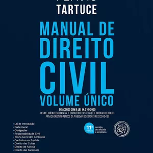 Imagem de capa para o Ebook Manual de Direito Civil, Volume Único, Flávio Tartuce, 2021 - PDF COMPLETO 