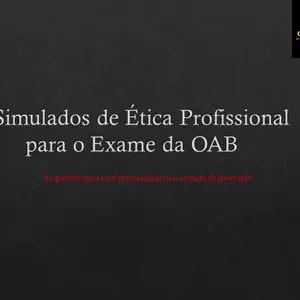 Imagem de capa para o Ebook Simulados de Ética Profissional para OAB