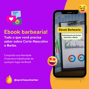 Imagem de capa para o Ebook Curso de Barbearia do zero
