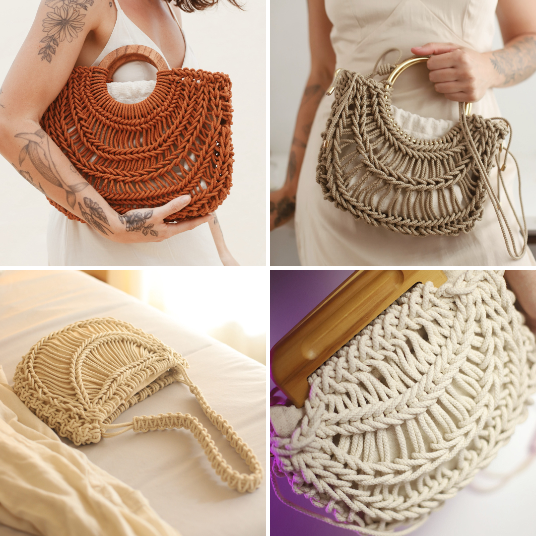 Imagem do curso BOLSAS DE MACRAMÊ DUNA, Duninha, Belladunna e Brisa - IALAI ART Por Laiz Alionço