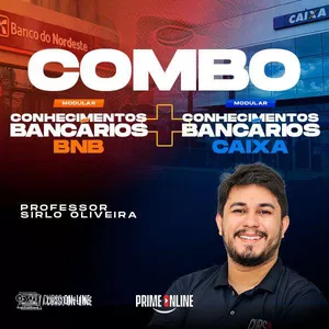 Imagem de capa para o Curso online [MODULAR / ON-LINE] CONHECIMENTOS BANCÁRIOS - COMBO CAIXA + BNB