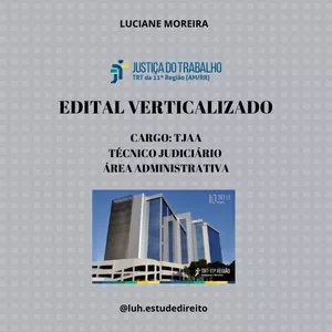 Imagem de capa para o Ebook Edital Verticalizado - TRT 11 – TJAA