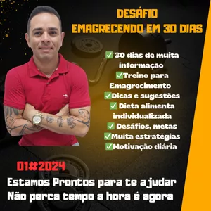 Imagem de capa para o Curso online DESÁFIO EMAGRECENDO EM 30 DIAS 