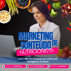 Imagem de capa para o Curso online Marketing de conteúdo para nutrIcionista com IA
