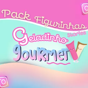 Imagem de capa para o Curso online Pack Figurinhas Stories Geladinho Gourmet