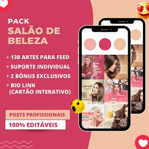 Imagem de capa para o Ebook Pack Salão de Beleza 