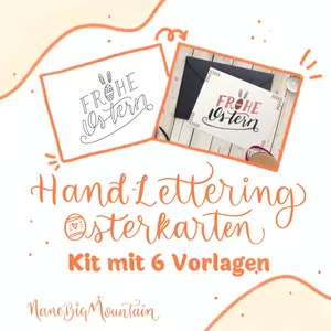 Cover image for Ebook Handlettering Osterkarten: E-book mit Vorlagen + Video
