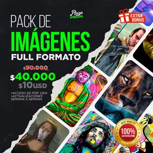 Imagen de portada para Curso online MEGA PACK IMÁGENES Alta Resolución - BONUS TUTORIAL AMPLIACIÓN de resolución CON AI