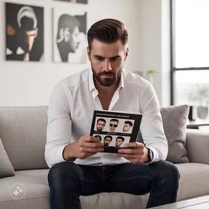 Imagem de capa para o Ebook Estilo Sem Degradê: Cortes Masculinos para Cada Formato de Rosto