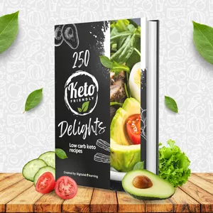 Cover image for Ebook 250 Keto Delights: Low Carb Ketogenic Recipes🥑