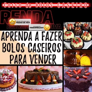 Imagem de CURSO DE BOLOS CASEIRO criado por claudio valllespi na hotmart