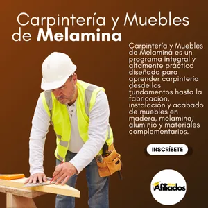 Imagen de portada para Curso online ▶️ Carpintería y Muebles de Melamina