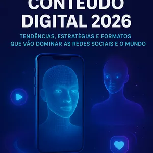 Imagem de capa para o Ebook Futuro do Conteúdo Digital 2026