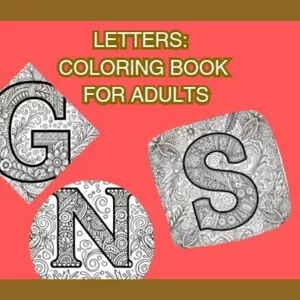 Imagen de portada para Ebook LETTERS:  COLORING BOOK  FOR ADULTS