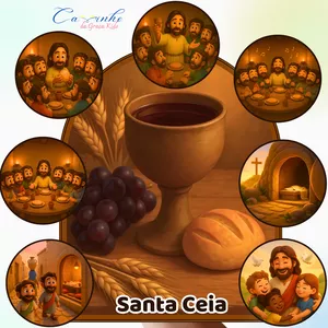 Imagem de capa para o Ebook Luva de História - Santa Ceia.