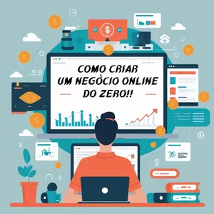 Imagem de capa para o Ebook Como Criar um Negócio Online do Zero!