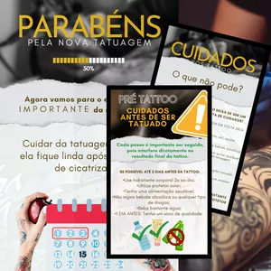 Imagem do curso Cuidados pré e pós tattoo - (para o cliente) - PDF