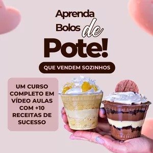 Imagem de Curso de Bolo no pote que vendem sozinhos criado por Thiago Viana  na hotmart