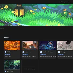 Imagem de capa para o Ebook Pixel Aesthetic - Template Notion Completo