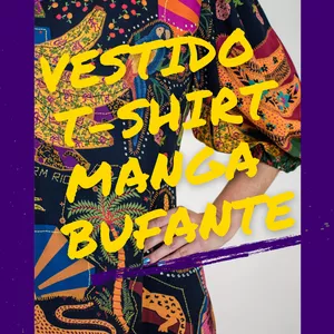 Imagem de capa para o Ebook Molde Vestido T-shirt com Manga Bufante