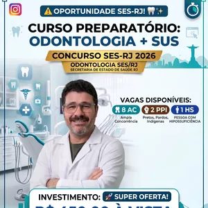 Imagem do curso PREPARATÓRIO ODONTOLOGIA SES RJ
