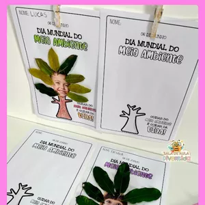 Imagem de capa para o Ebook 🍃 Atividade de Artes com Folhas - Meio Ambiente 🍃