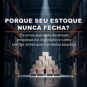 Imagem de capa para o Ebook POR QUE SEU ESTOQUE NUNCA FECHA?