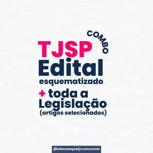 Imagem de capa para o Ebook Combo - Edital Esquematizado + Legislação Organizada TJSP