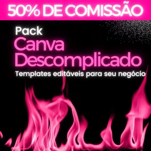 Imagem de capa para o Curso online Pack canva descomplicado