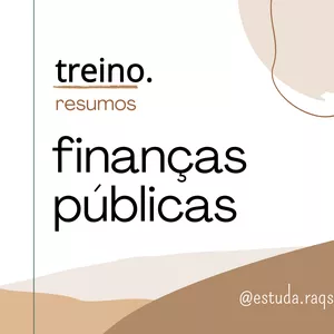 Imagem de capa para o Ebook treino. resumos: finanças públicas para o CNU