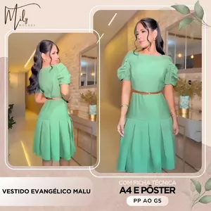 Imagem de capa para o Ebook Vestido Evangélico Malu