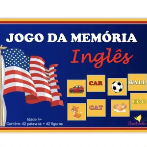 Imagem de capa para o Ebook Jogo da Memória em Inglês 