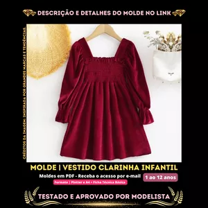 Imagem de capa para o Curso online [Molde em PDF] - Vestido Clarinha Infantil ID 2804306