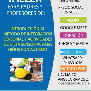 Imagen de portada para Curso online TALLER PARA PADRES DE FAMILIA SOBRE INTEGRACIÓN SENSORIAL Y ACTIVIDADES DE DIETA SENSORIAL