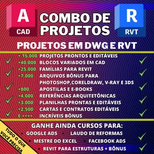 Imagem de capa para o Curso online COMBO DE PROJETOS AUTOCAD E REVIT + INCRÍVEIS BÔNUS