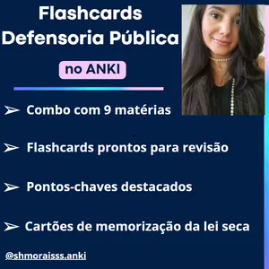 Imagem de capa para o Curso online Flashcards - Combo Defensoria Pública (atualização por 1 ano)