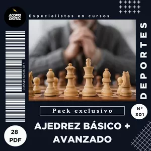 Imagen de portada para Ebook Curso Digital de Ajedrez Básico + Avanzado | 28 ebooks en PDF