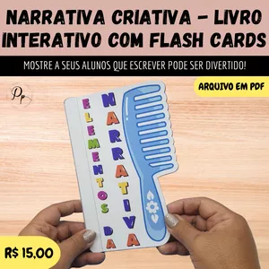 Imagem de capa para o Curso online Narrativa Criativa - Livro Interativo com flash cards