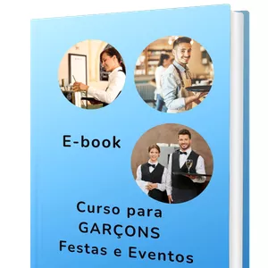 Imagem de capa para o Ebook Curso para garçons - Festas e Eventos