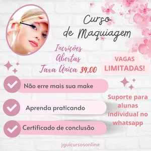 Imagem de capa para o Curso online Curso Maquiagem Profissional Com Certificado