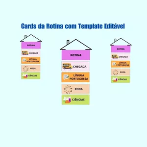 Imagem de capa para o Ebook CARDS DA ROTINA ESCOLAR COM TEMPLATE EDITÁVEL