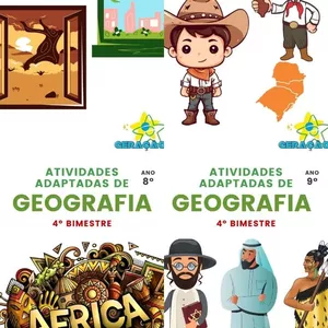 Imagem de capa para o Ebook 4º BIM ATIVIDADES ADAPTADAS DE GEOGRAFIA