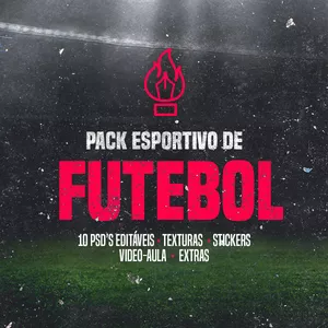 Imagem do curso Pack Design Esportivo FUTEBOL  (10 PSD's editáveis + Texturas + Video Aula)