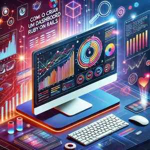 Imagem de capa para o Curso online 🎉 Como criar um dashboard dinâmico com Ruby on Rails 🚀