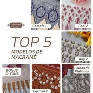 Imagem de capa para o Curso online TOP 5 - modelos da Escola de Macramê Ana Casara