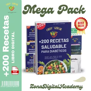 Imagen de portada para Curso online Mega Pack de Recetas para Diabéticos + Bonos Exclusivos 